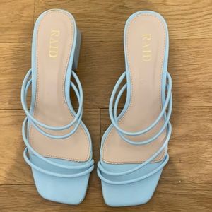 Baby Blue block heels - size 7.5